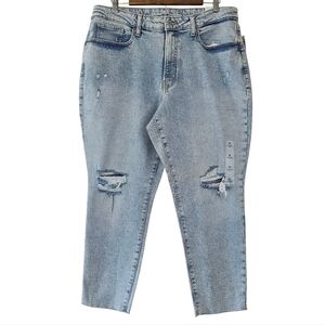 Old Navy O.G. Straight Ripped Knee Womens Jeans Size 16 NWT